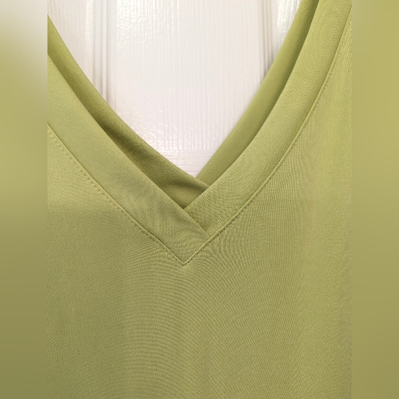 Talbots matching 2 piece set green sleeveless top/midi black polka dots shirt L - Picture 5 of 16